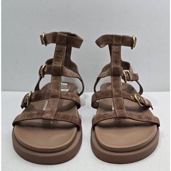 Women Gianvito Rossi Arena Praline Suede Leather Gladiator Sandals EU 41 NWOB - Picture 7 of 10